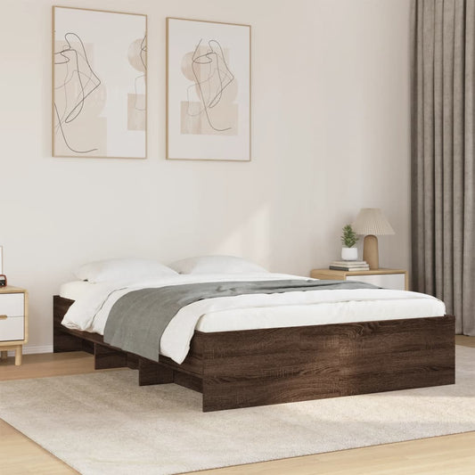 Bed Frame | Brown Oak | Engineered wood | Small Double | Bed Frame