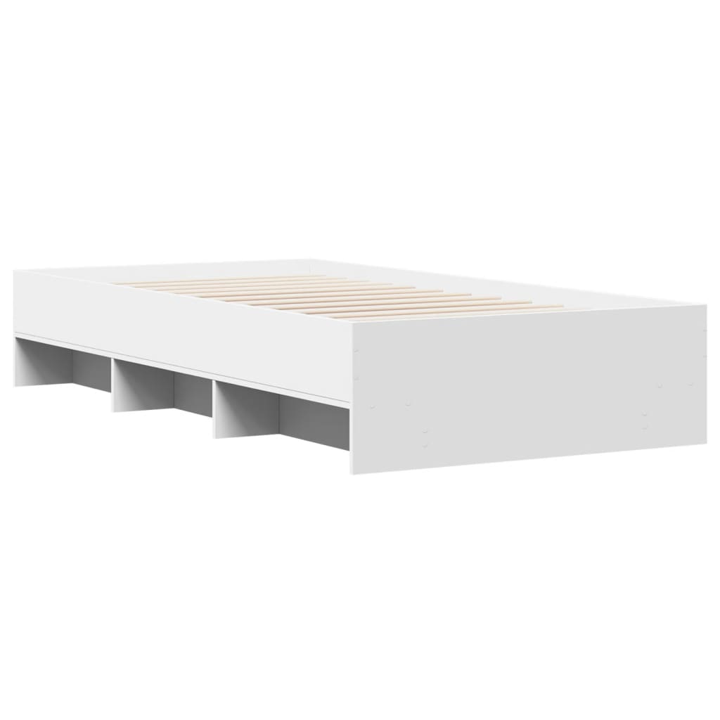 Bed Frame | White | Engineered Wood | Single | Bed Frame | Rectangular