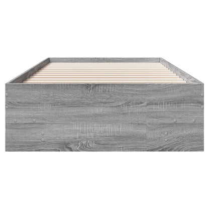 Bed Frame without Mattress Grey Sonoma 90x190 cm Single Engineered Wood