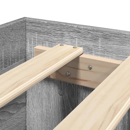 Bed Frame without Mattress Grey Sonoma 90x190 cm Single Engineered Wood