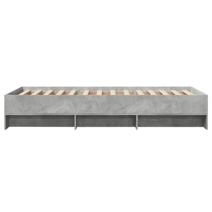 Bed Frame without Mattress Concrete Grey 75x190cm Engineered Wood