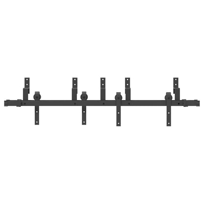 Sliding Door Hardware Kit 152,5 cm Steel Black
