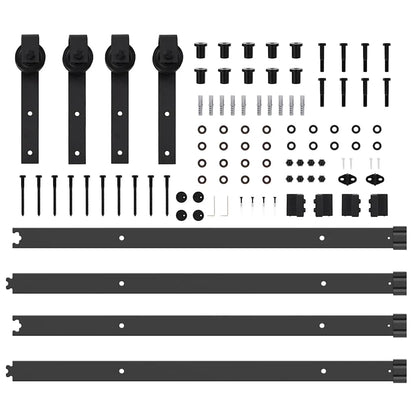 Sliding Door Hardware Kit 152,5 cm Steel Black