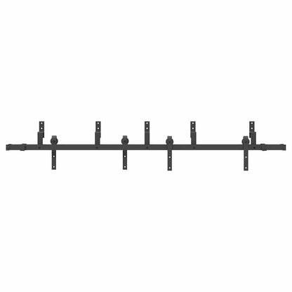 Sliding Door Hardware Kit 213,5 cm Steel Black
