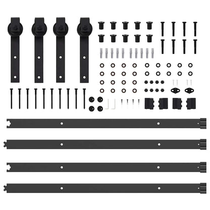 Sliding Door Hardware Kit 213,5 cm Steel Black