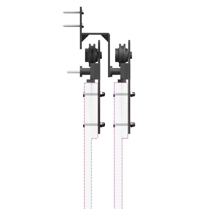 Sliding Door Hardware Kit 152,5 cm Steel Black