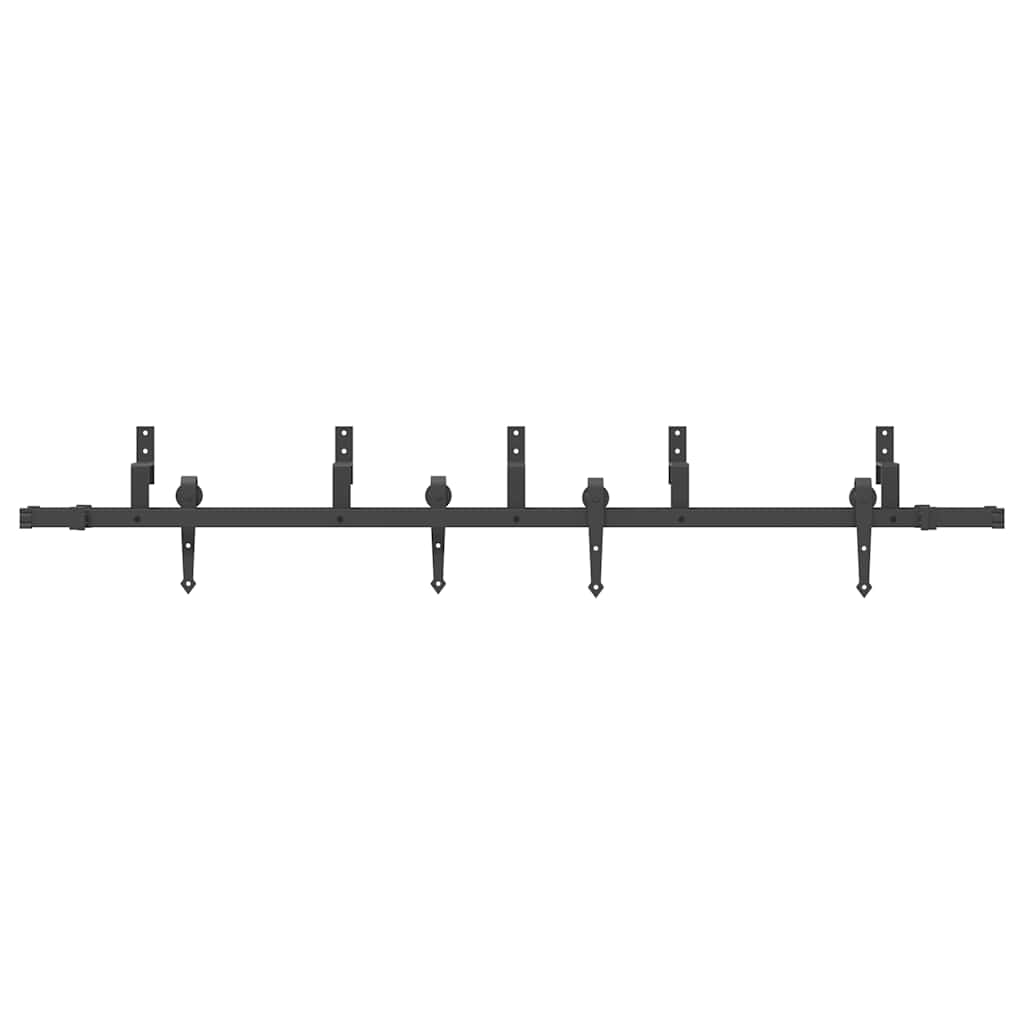 Sliding Door Hardware Kit 213,5 cm Steel Black