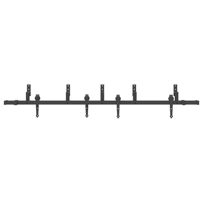 Sliding Door Hardware Kit 213,5 cm Steel Black