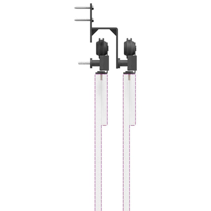 Sliding Door Hardware Kit 152,5 cm Steel Black