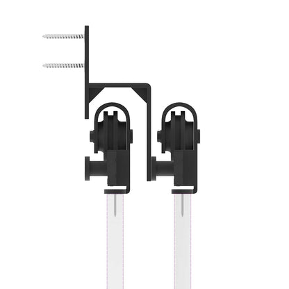 Sliding Door Hardware Kit 183 cm Steel Black