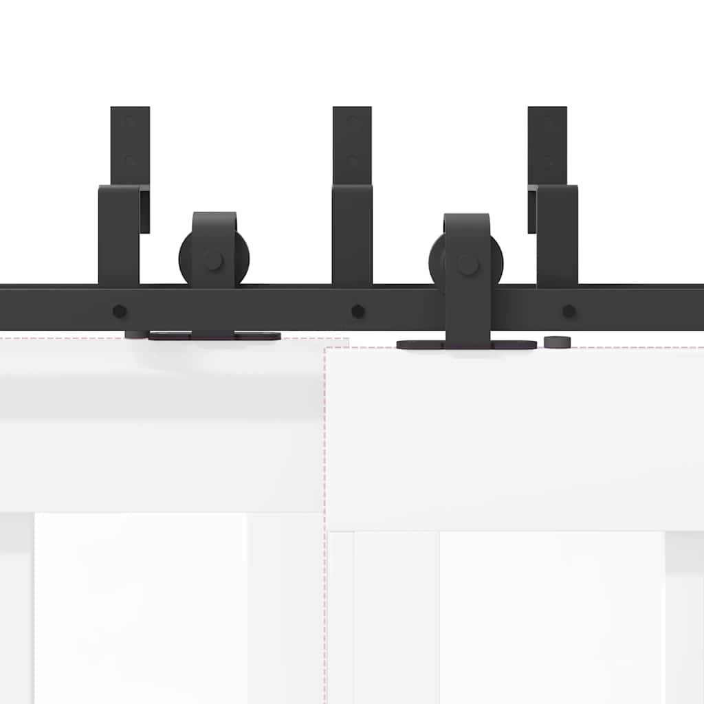 Sliding Door Hardware Kit 152,5 cm Steel Black