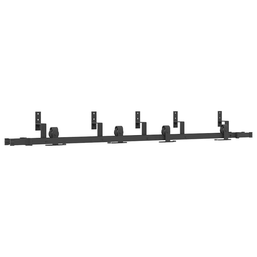 Sliding Door Hardware Kit 213,5 cm Steel Black