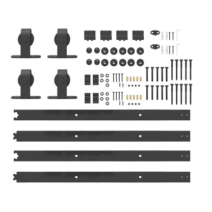 Sliding Door Hardware Kit 213,5 cm Steel Black