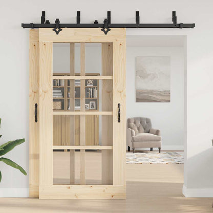 Sliding Door Hardware Kit 213,5 cm Steel Black