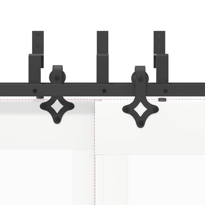 Sliding Door Hardware Kit 213,5 cm Steel Black