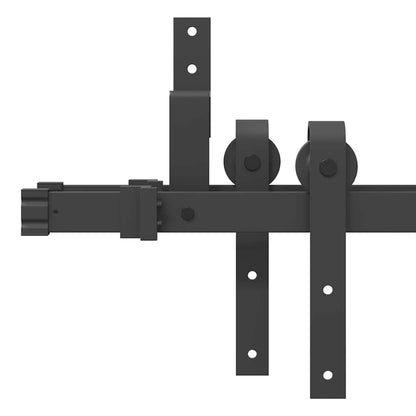 Sliding Door Hardware Kit 427 cm Steel Black