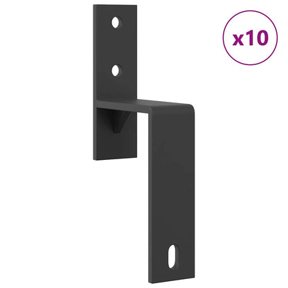 Sliding Door Hardware Kit 305 cm Steel Black