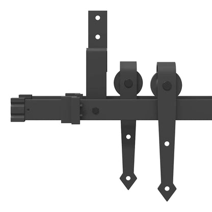 Sliding Door Hardware Kit 305 cm Steel Black