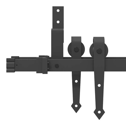 Sliding Door Hardware Kit 427 cm Steel Black
