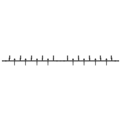Sliding Door Hardware Kit 427 cm Steel Black