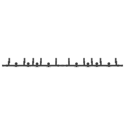 Sliding Door Hardware Kit 305 cm Steel Black