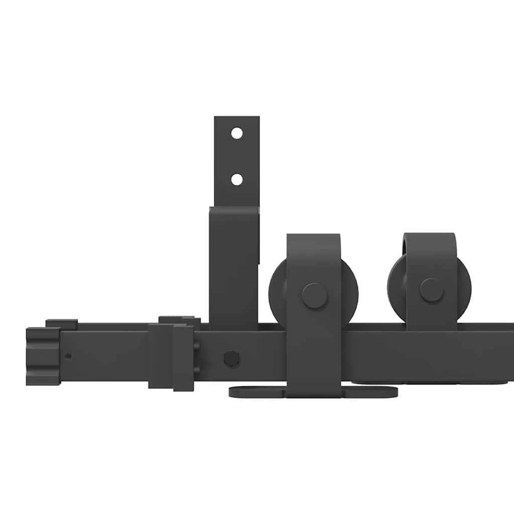 Sliding Door Hardware Kit 305 cm Steel Black