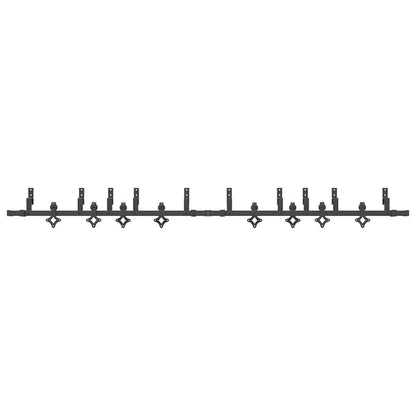 Sliding Door Hardware Kit 305 cm Steel Black
