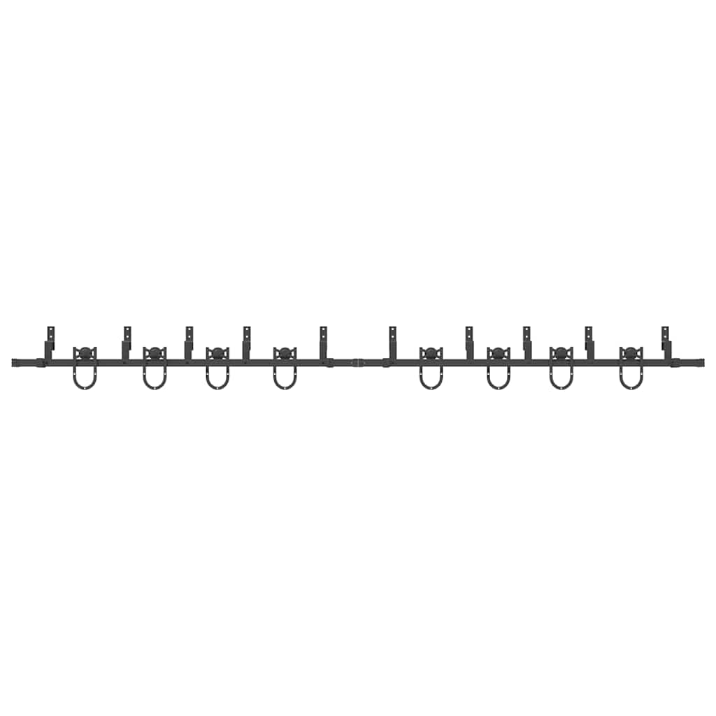 Sliding Door Hardware Kit 366 cm Steel Black