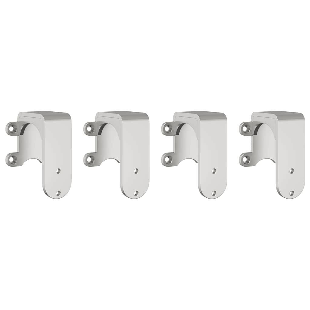 Sliding Door Hardware Kit 200 cm Stainless Steel Silver