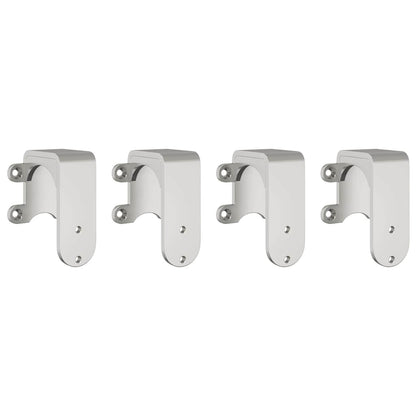 Sliding Door Hardware Kit 200 cm Stainless Steel Silver
