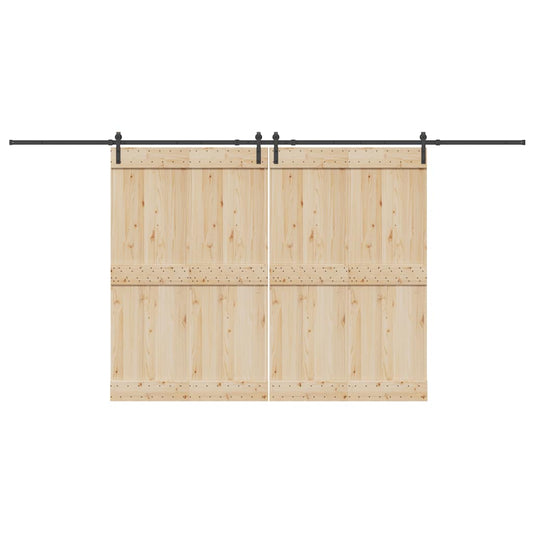 Sliding Door Hardware Kit 427 cm Steel Black