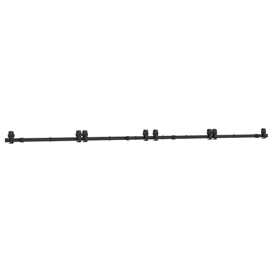 Sliding Door Hardware Kit 366 cm Steel Black