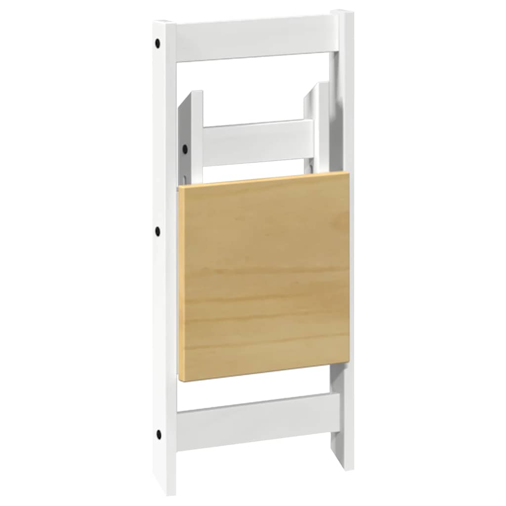 5 Piece Butterfly Dining Set "Corona" Foldable White Pinewood