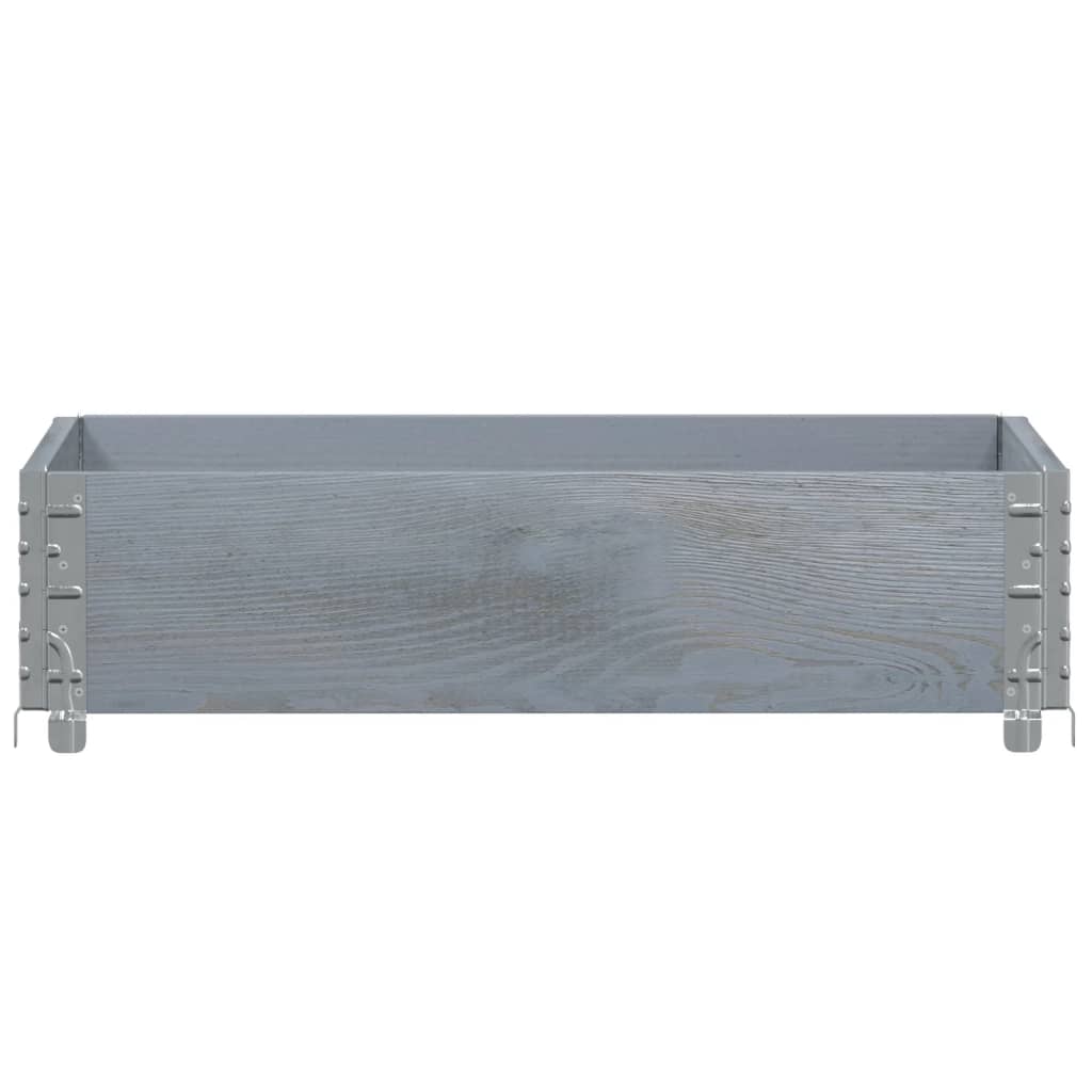 Pallet Collar Grey 80x60 cm Solid Wood Pine