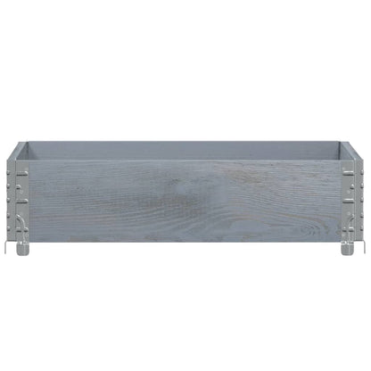 Pallet Collar Grey 80x60 cm Solid Wood Pine