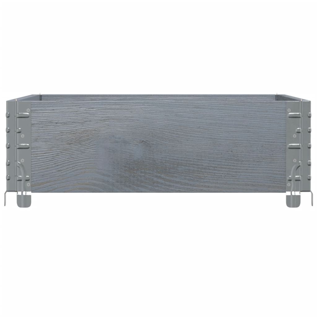 Pallet Collar Grey 80x60 cm Solid Wood Pine