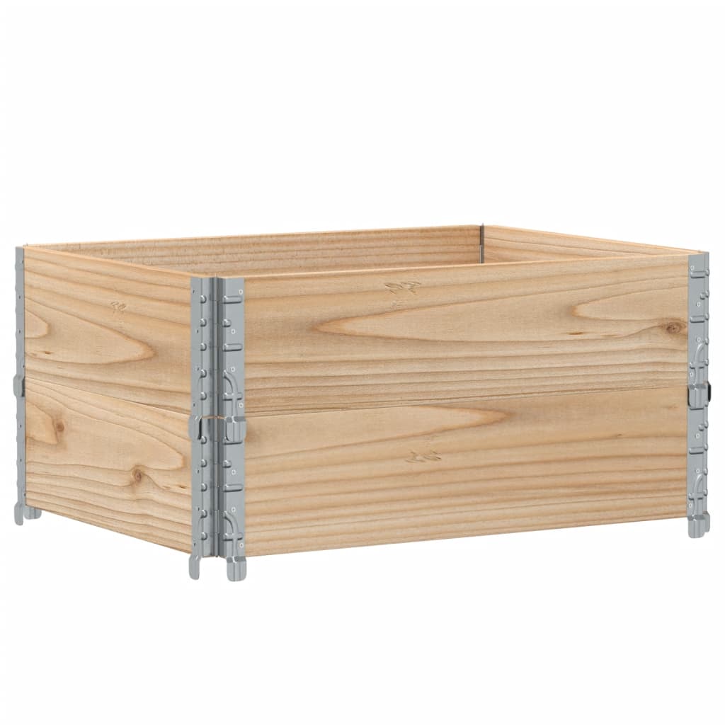 Pallet Collars 2 pcs 80x60 cm Solid Wood Pine
