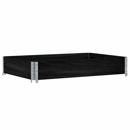 Pallet Collar Black 120x80 cm Solid Wood Pine
