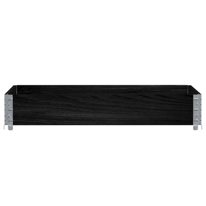 Pallet Collar Black 120x80 cm Solid Wood Pine