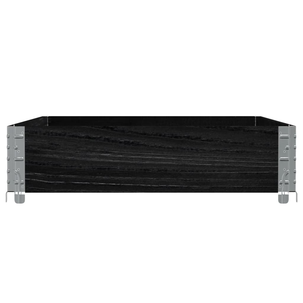 Pallet Collar Black 120x80 cm Solid Wood Pine