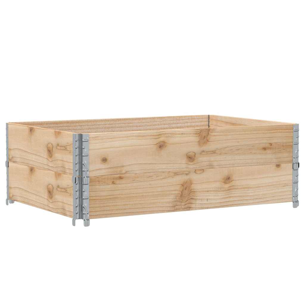 Pallet Collars 2 pcs 120x80 cm Solid Wood Pine