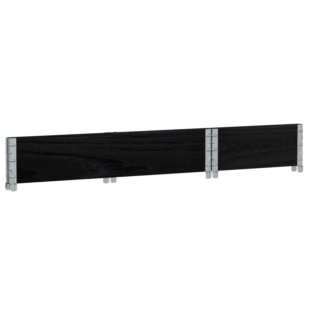 Pallet Collar Black 100x50 cm Solid Wood Pine