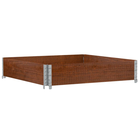 Pallet Collar Brown 100x100 cm Solid Wood Pine