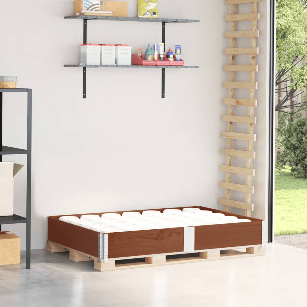Pallet Collar Brown 150x100 cm Solid Wood Pine