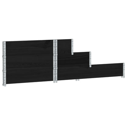 3-Tier Raised Bed Black 120x80 cm Solid Wood Pine
