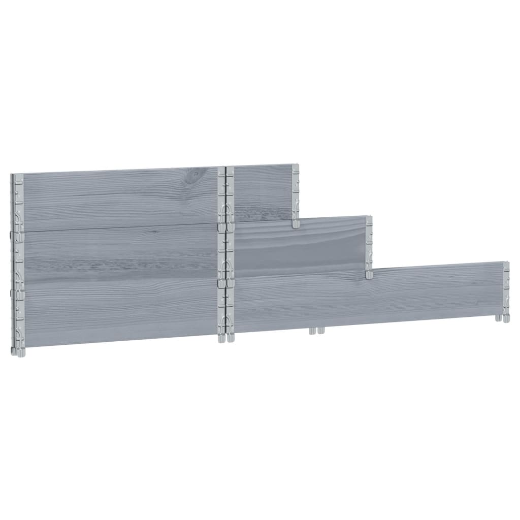 3-Tier Raised Bed Grey 120x80 cm Solid Wood Pine