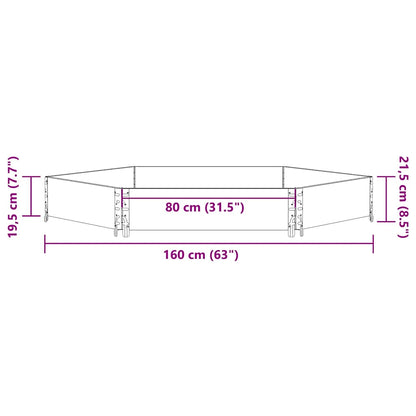 Raised Bed Hexagon 160x160 cm Solid Wood Pine