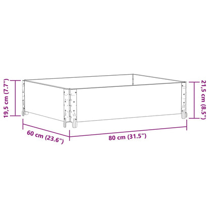 Garden Planter 80x60 cm Solid Pine Wood