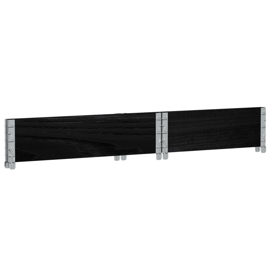 Garden Planter Black 80x60 cm Solid Wood Pine