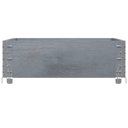 Garden Planter Grey 80x60 cm Solid Wood Pine